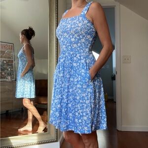 Floral Blue Summer Dress